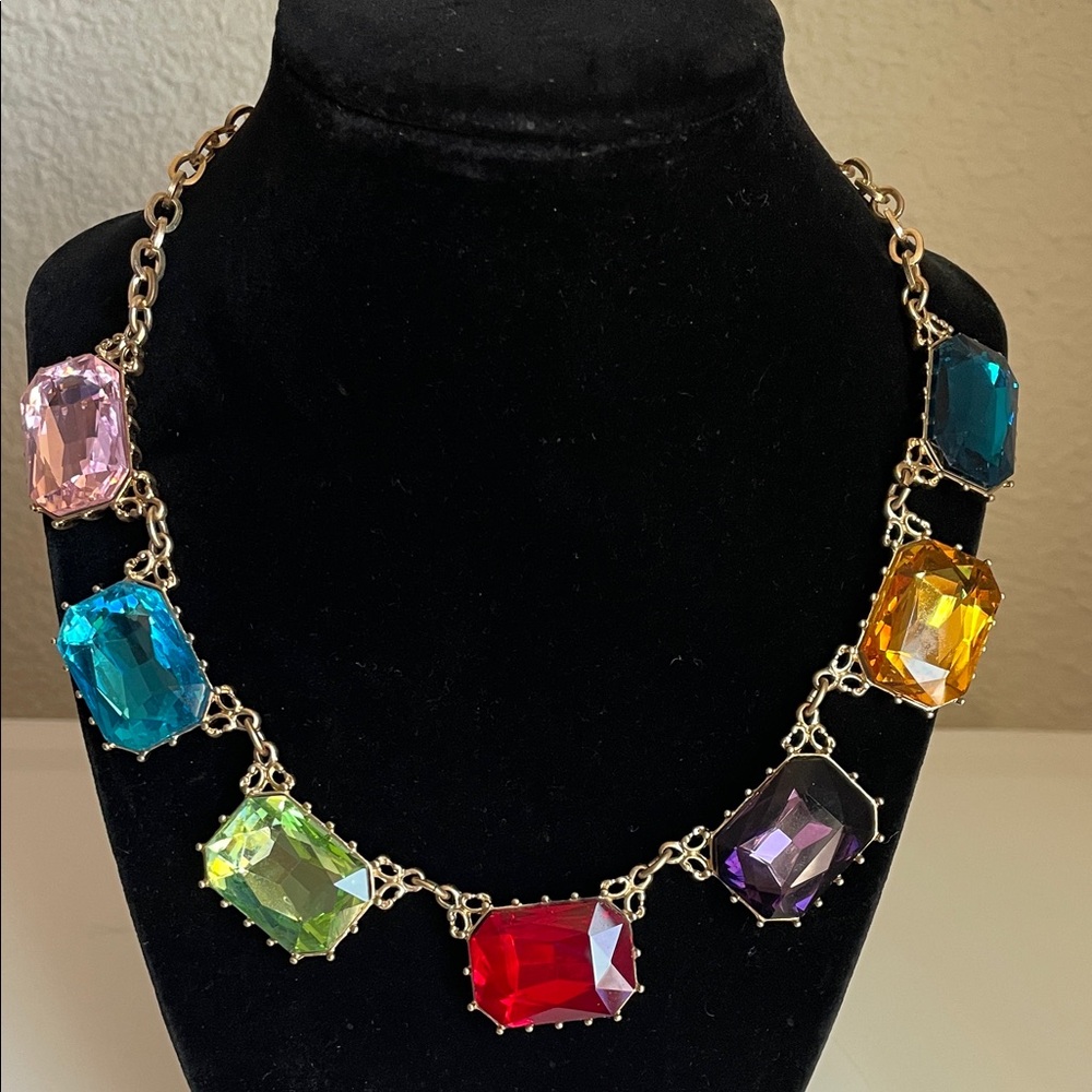 Multicolor Statement Necklace - image 1